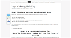 Desktop Screenshot of legalmarketingmadeeasy.com